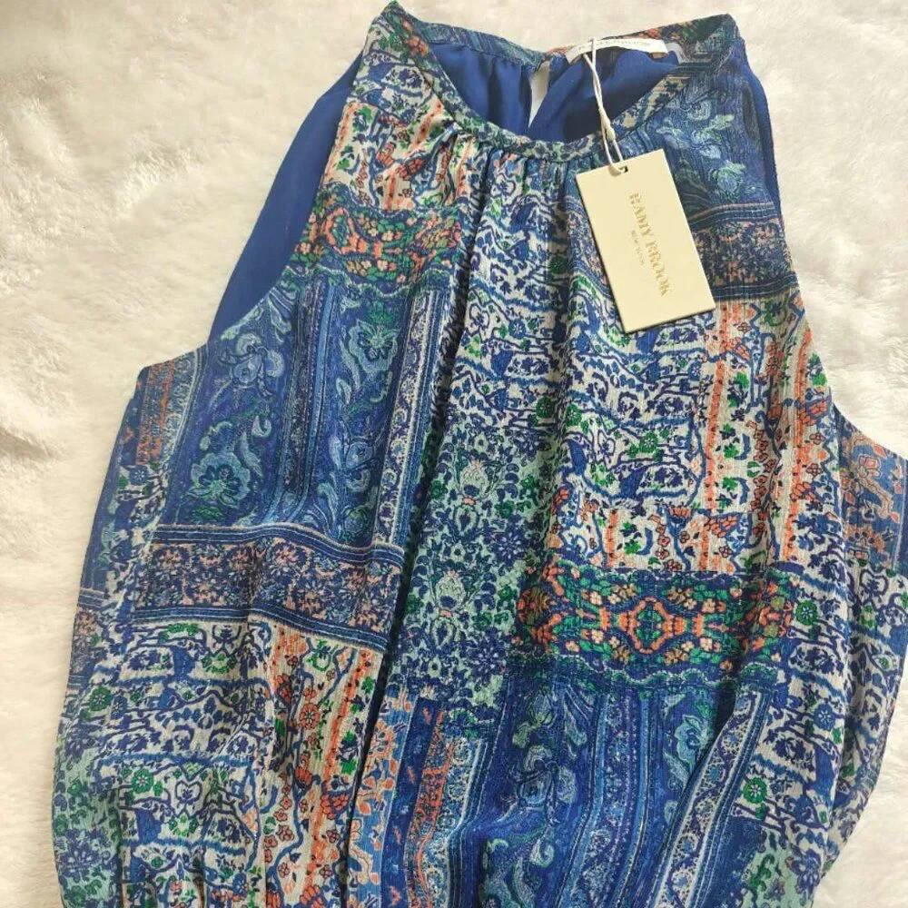 NWT Ramy Brook Patchwork Printed Paris Dress party graduation sundress - Picture 4 of 7